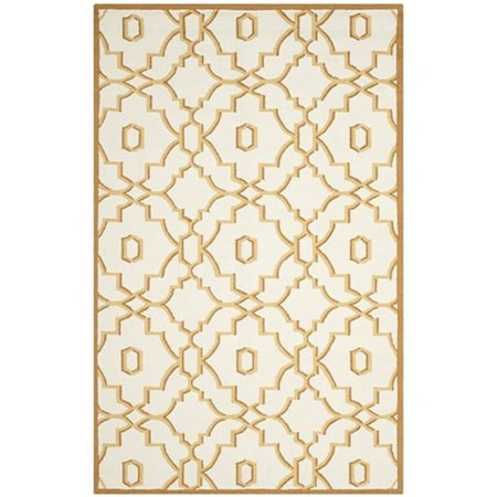 Safavieh Four Seasons Hand Hooked Rectangle Rug- Ivory - Tan- 3 ft. 6 in. x 5 ft. 6 in. FRS237J-4